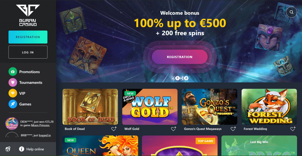 buran casino приложение