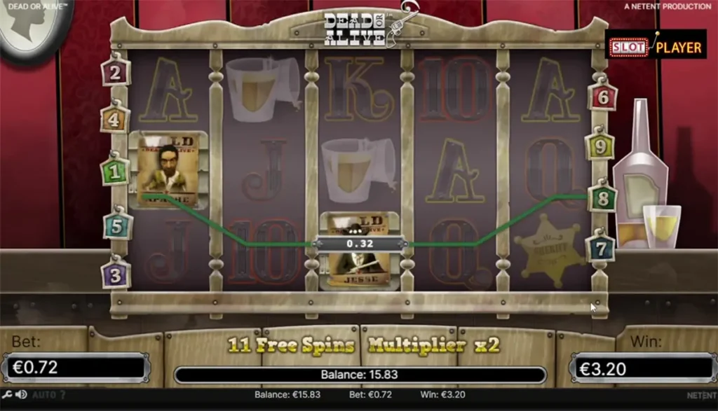 Screenshot Dead or Alive slot from Netent_1