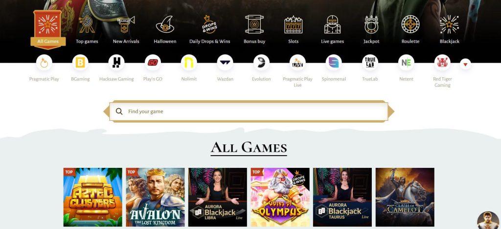 Games at Avalon78 online casino