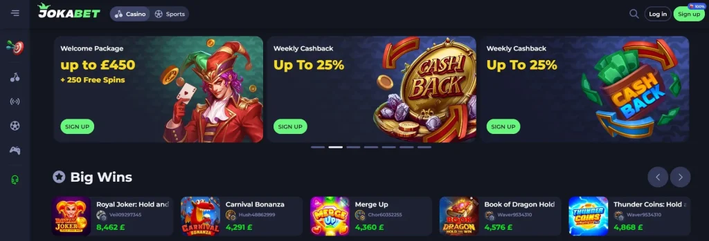 Screenshot of Jokabet online casino site-20